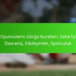 Oyuncuların Görgü Kuralları: Saha İçi Davranış, Etkileşimler, Sporculuk