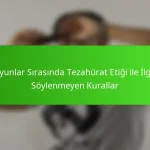 Oyunlar Sırasında Tezahürat Etiği ile İlgili Söylenmeyen Kurallar