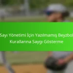 Sayı Yönetimi İçin Yazılmamış Beyzbol Kurallarına Saygı Gösterme