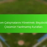 Takım Çatışmalarını Yönetmek: Beyzboldaki Çözümün Yazılmamış Kuralları